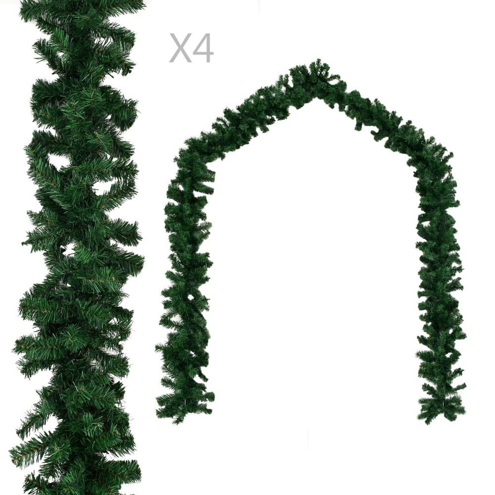 Christmas Garlands 4 pcs Green or White 270 cm PVC - anydaydirect