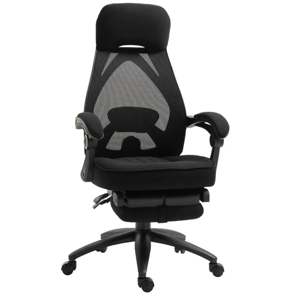 Swivel Office Chair Recliner Lunch Break Chair Adjustable Height w/ Footrest - anydaydirect