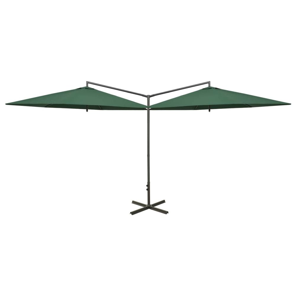 Garden Double Parasol with Steel Pole 600 cm - anydaydirect