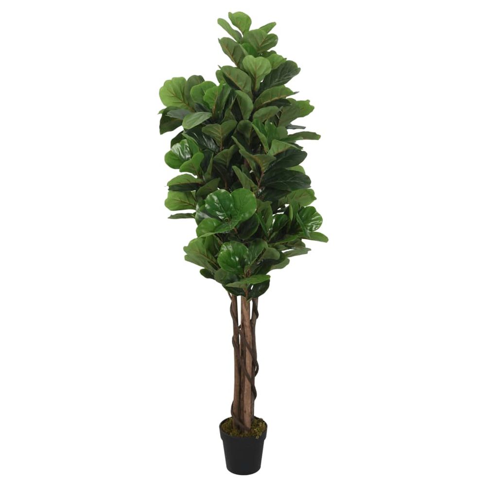 vidaXL Artificial Fiddle Leaf Fig Tree 134 Leaves 120 cm Green - anydaydirect