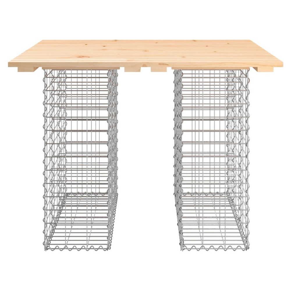 vidaXL Garden Bench Gabion Design 100x102x72 cm Solid Wood Pine - anydaydirect