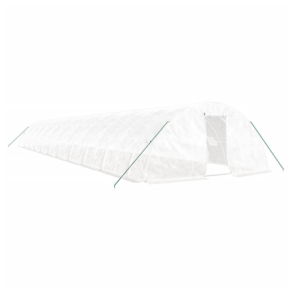 vidaXL Greenhouse with Steel Frame White 110 m² 22x5x2.3 m - anydaydirect