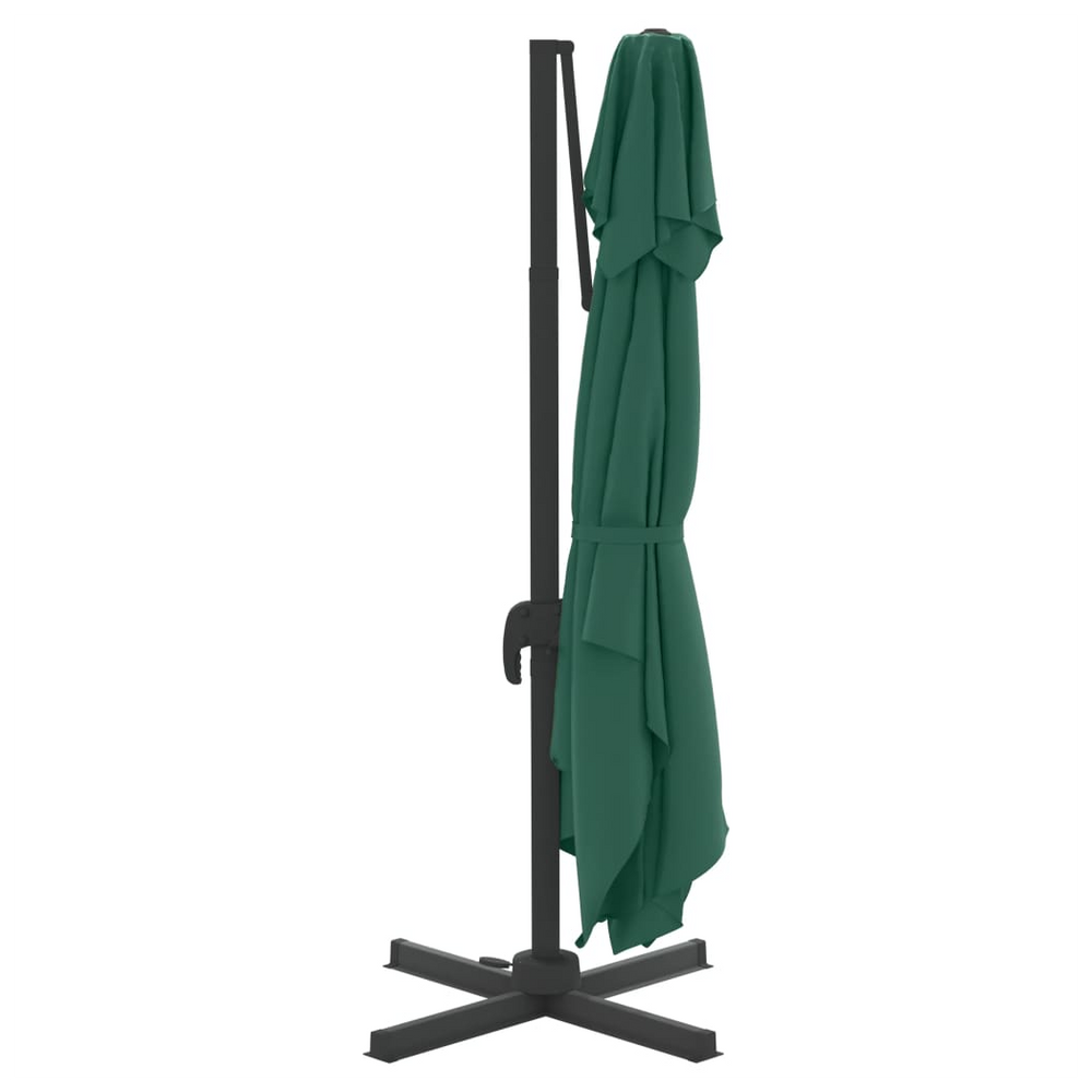 Double Top Cantilever Umbrella Green 300x300 cm - anydaydirect