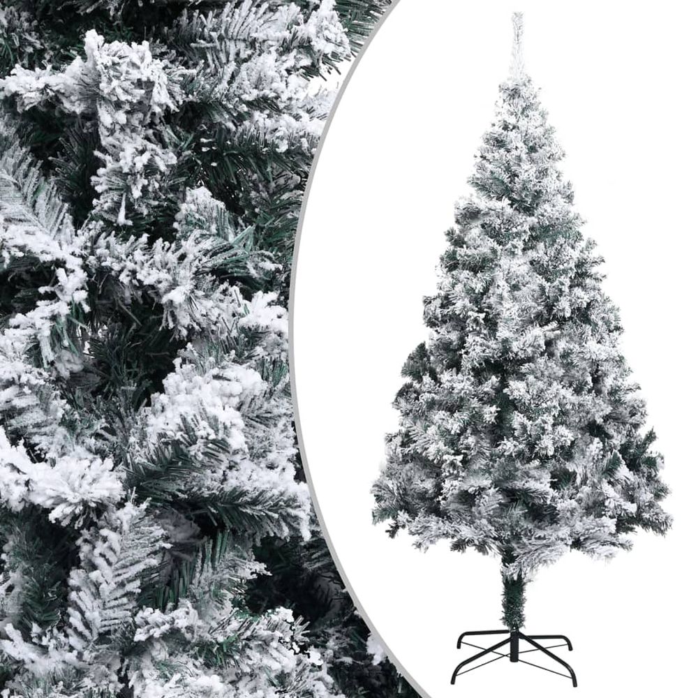 Artificial Christmas Tree with Flocked Snow Green 300 cm PVC - anydaydirect