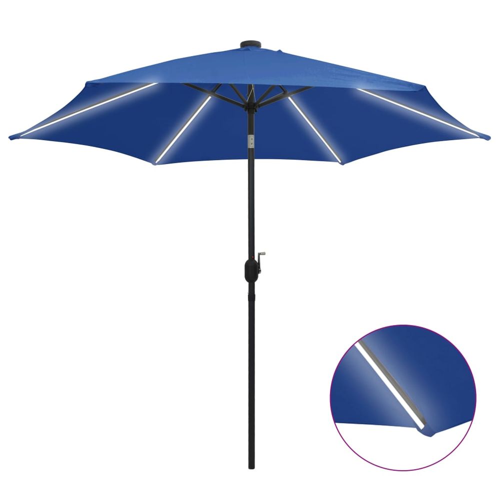 Parasol with LED Lights and Aluminium Pole 300 cm - anydaydirect