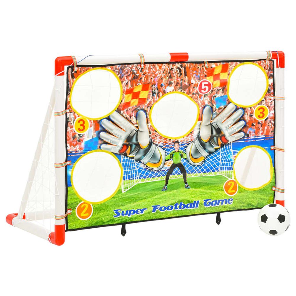 Children Football Goal Set with Goal Wall 120x51x77.5 cm - anydaydirect