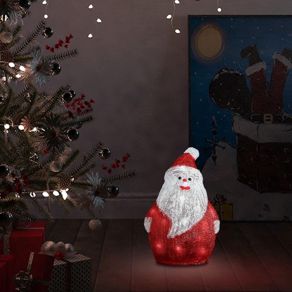 LED Christmas Acrylic Santa Figure Indoor and Outdoor 28cm - anydaydirect