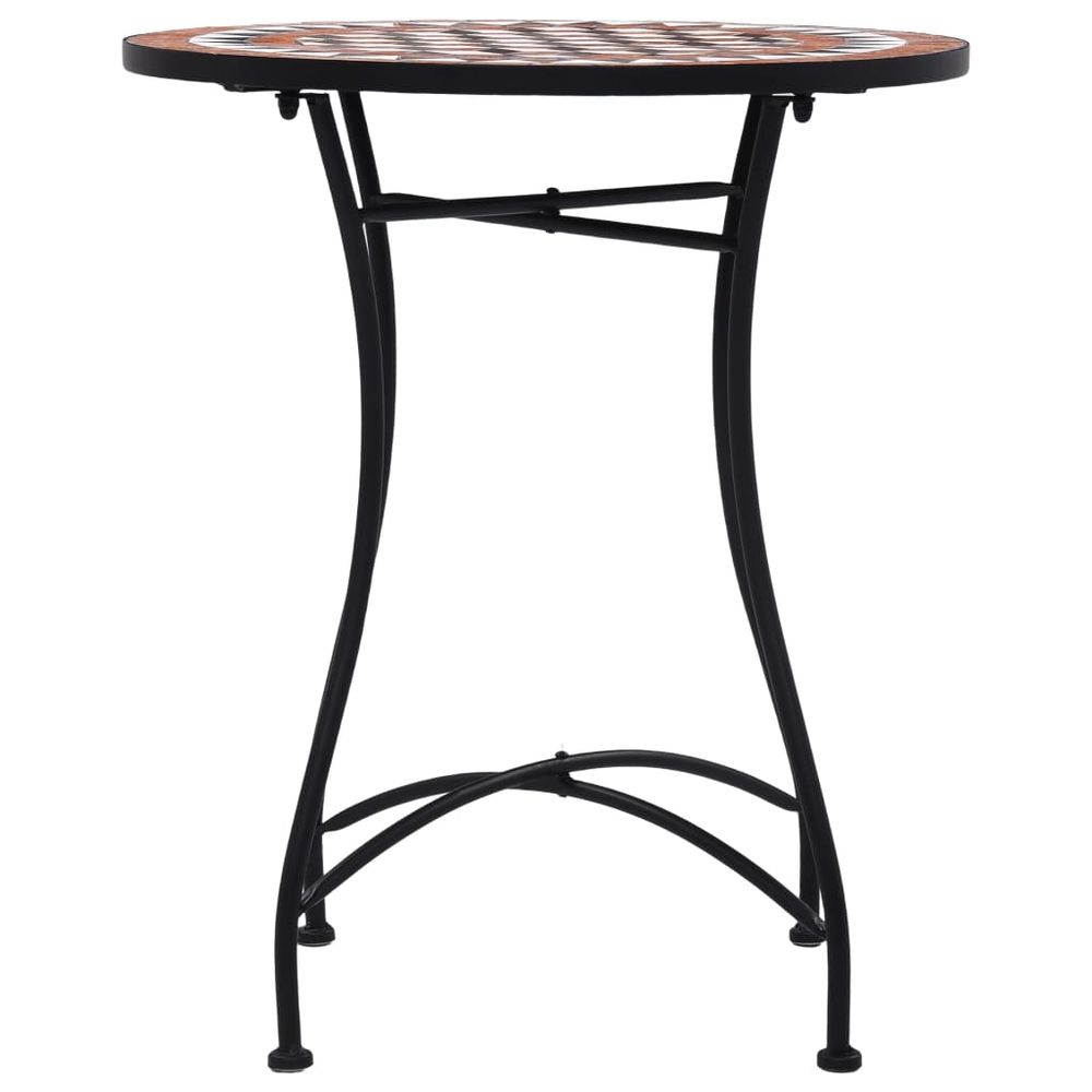 Mosaic Bistro Table Brown 60cm Ceramic - anydaydirect