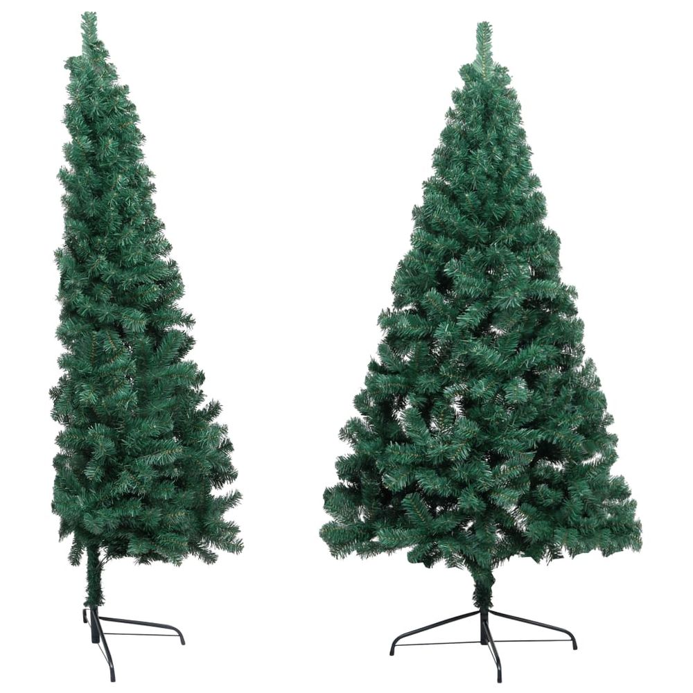 Artificial Half Christmas Tree with Stand Green 150 cm to 240 cm PVC - anydaydirect