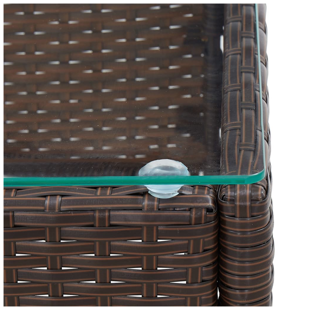 Coffee Table Brown 60x40x36 cm Poly Rattan - anydaydirect