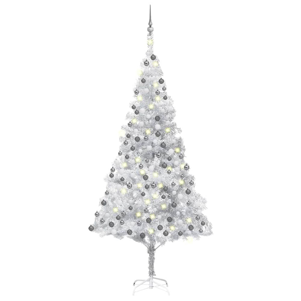 Artificial Christmas Tree with LEDs&Ball Set 120 cm  to 240cm PVC - anydaydirect