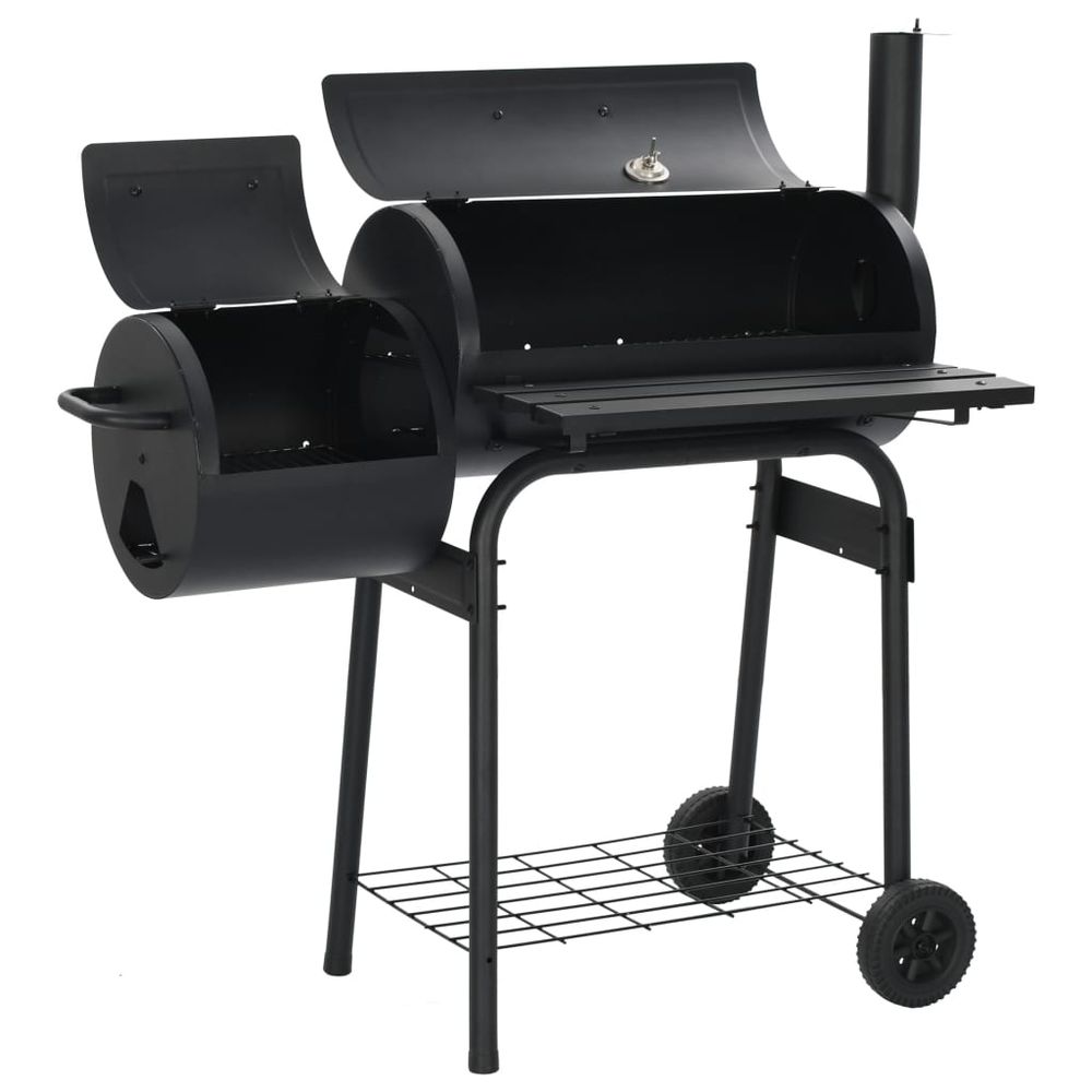 Classic Charcoal BBQ Offset Smoker - anydaydirect