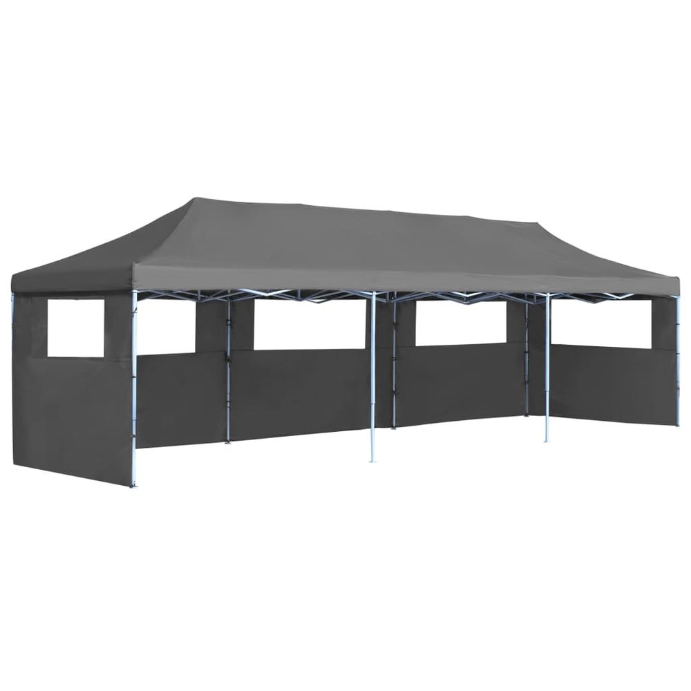 Folding Pop-up Party Tent with 5 Sidewalls 3x9 m Cream - anydaydirect