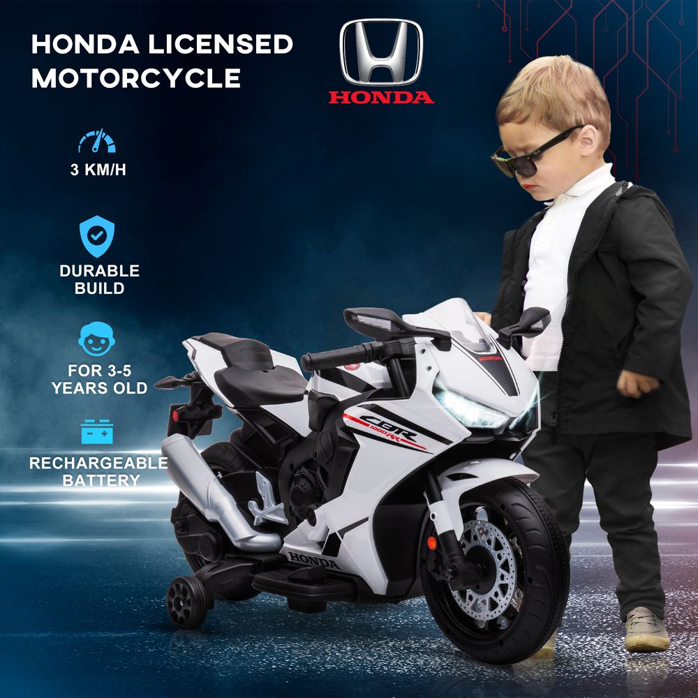 Honda Licensed 6V Kids Electric Motorbike Ride On Car for 3-5 Years  HOMCOM - anydaydirect