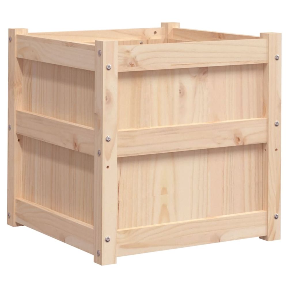 vidaXL Garden Planter 50x50x50 cm Solid Wood Pine - anydaydirect