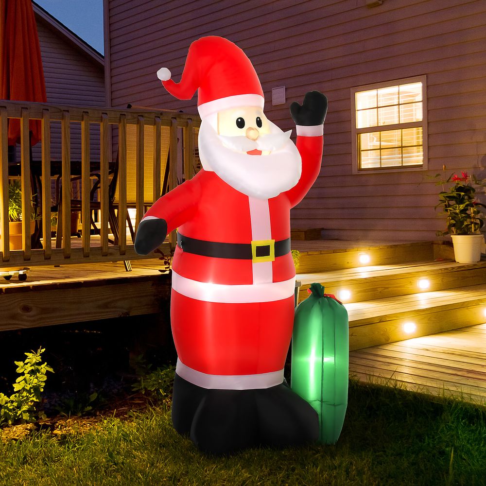 7.5ft Inflatable Christmas Santa Claus with LED Air Blown Outdoor Yard Deco - anydaydirect