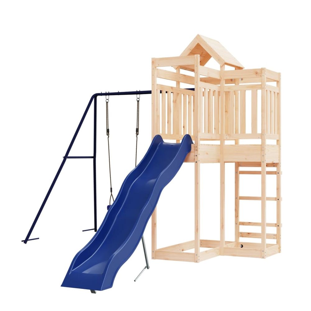 Outdoor Playset Solid Wood Pine - anydaydirect