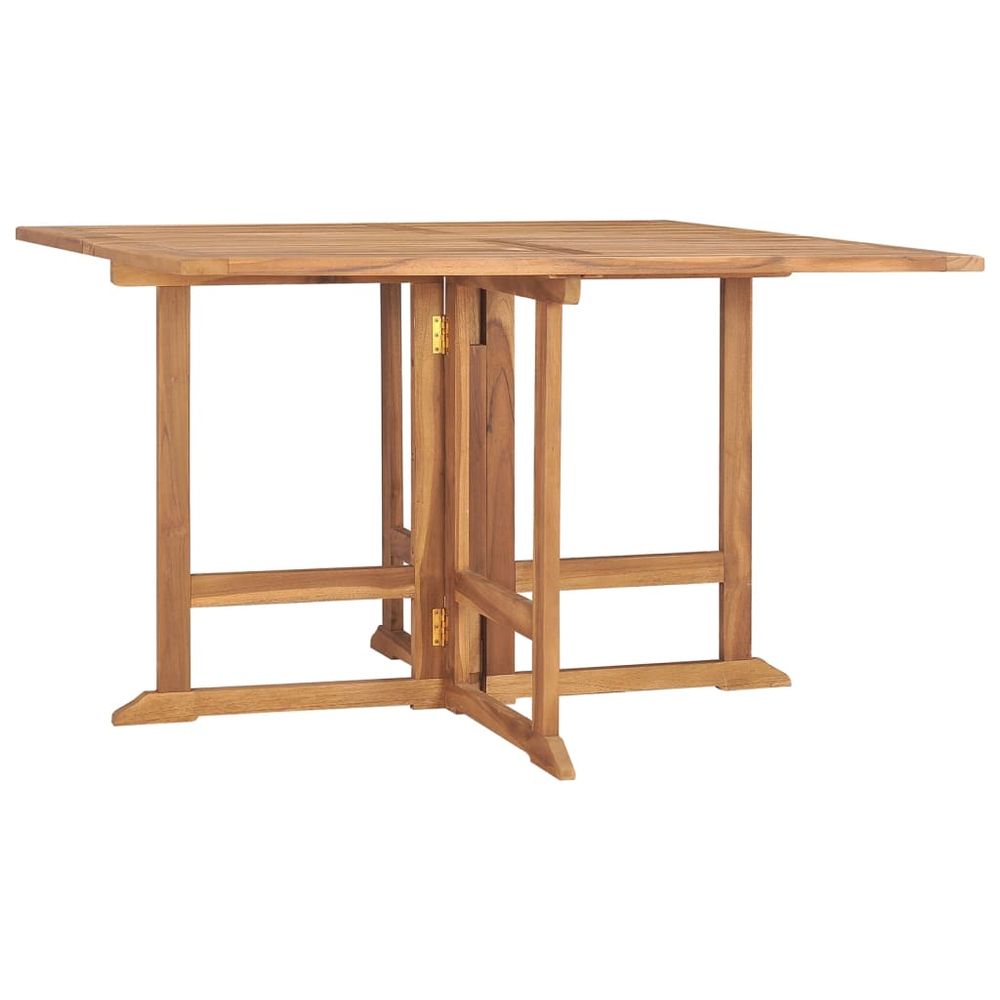 Folding Garden Dining Table 110x110x75 cm Solid Wood Teak - anydaydirect