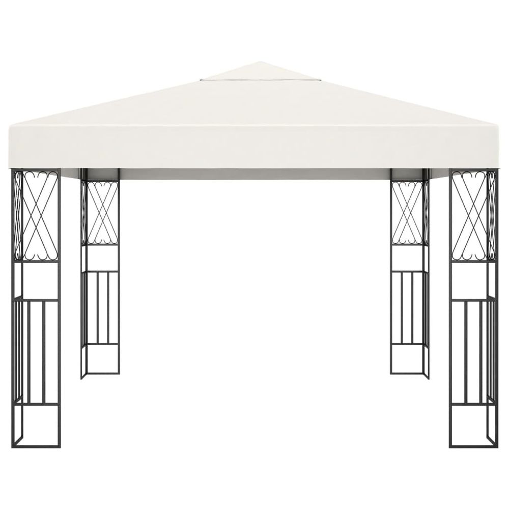 Gazebo 3x3 m Cream Fabric - anydaydirect