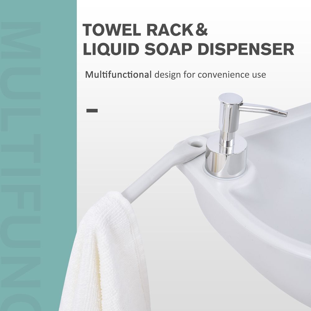 Portable Camping Sink with Towel Holder & Soap Dispenser Hand Wash Outsunny - anydaydirect