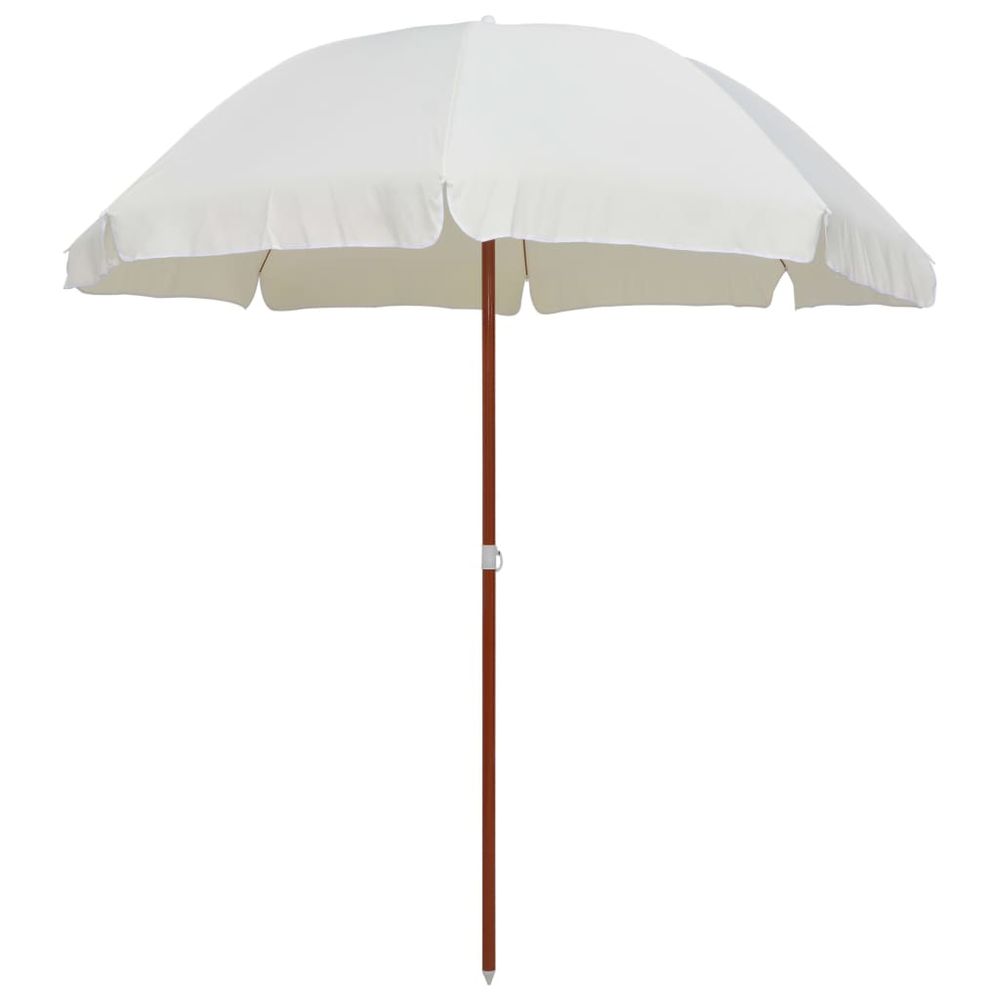 vidaXL Parasol with Steel Pole 240 cm Sand - anydaydirect