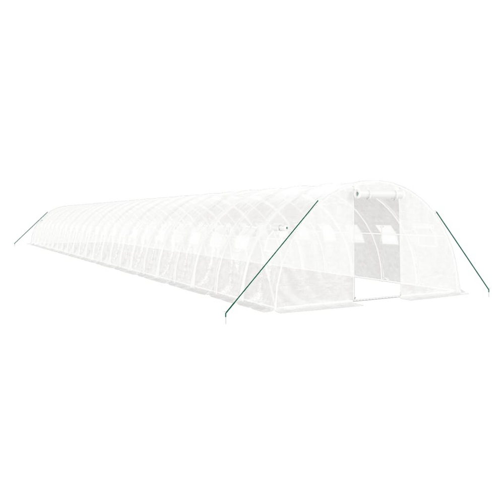 vidaXL Greenhouse with Steel Frame White 96 m² 24x4x2 m - anydaydirect