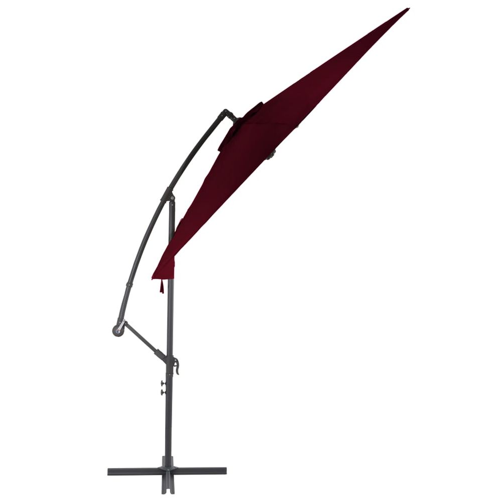 Cantilever Umbrella with Aluminium Pole Bordeaux Red 300 cm - anydaydirect