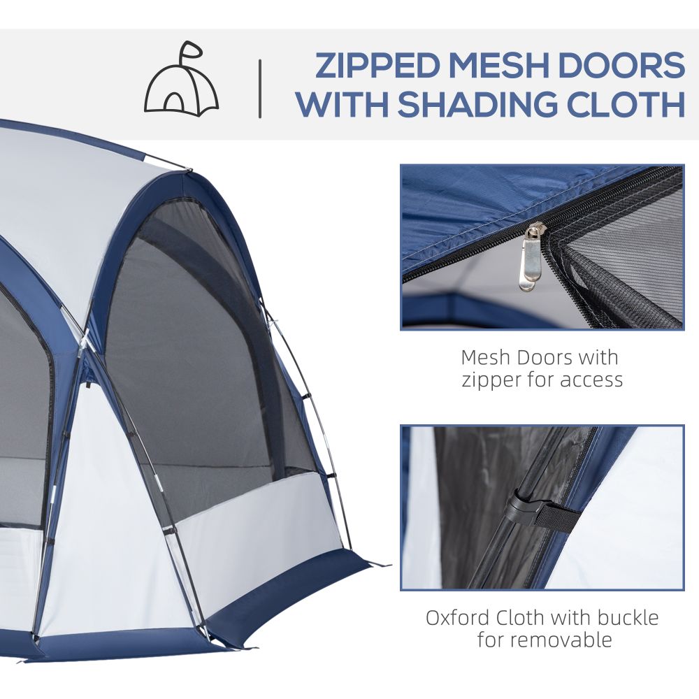 Dome Tent for 6-8 Person Camping Tent w/ Zipped Mesh Doors Lamp Hook Outsunny - anydaydirect