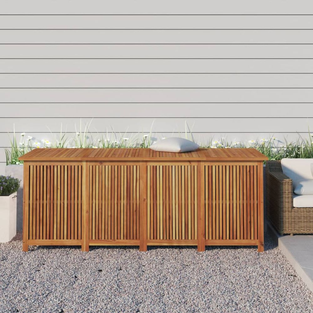 Garden Storage Box 200x80x75 cm Solid Wood Acacia - anydaydirect