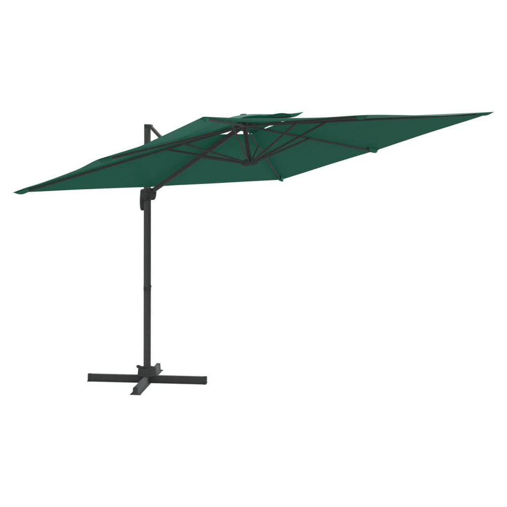 Double Top Cantilever Umbrella Green 400x300 cm - anydaydirect