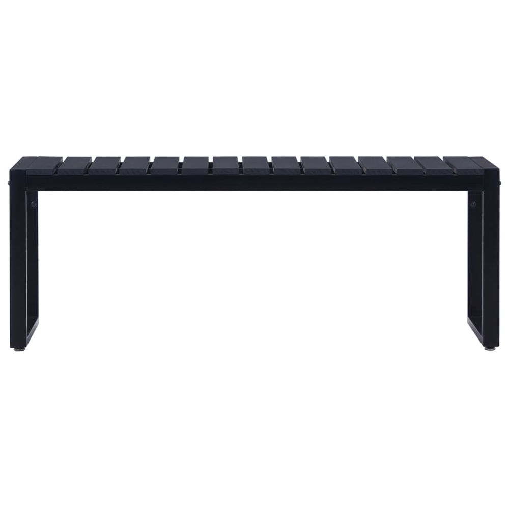 Garden Bench 120.5 cm PS Board Black - anydaydirect