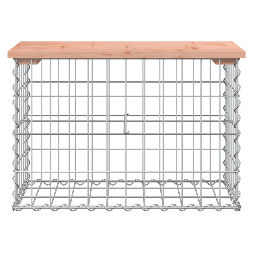 vidaXL Garden Bench Gabion Design 63x31.5x42 cm Solid Wood Douglas - anydaydirect