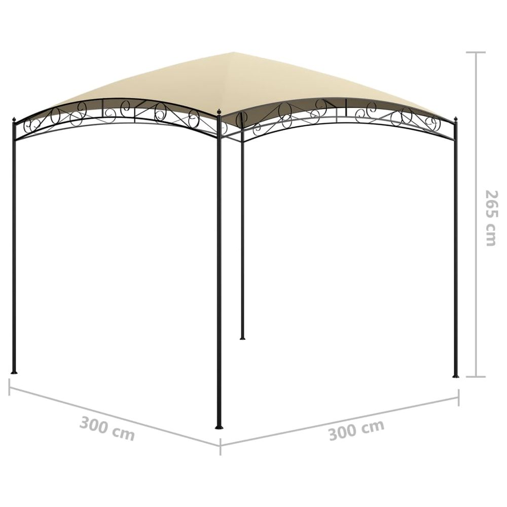 Gazebo 3x3x2.65m to 3x4x2.65m in Taupe, Anthracite & Cream 180 g/m² - anydaydirect