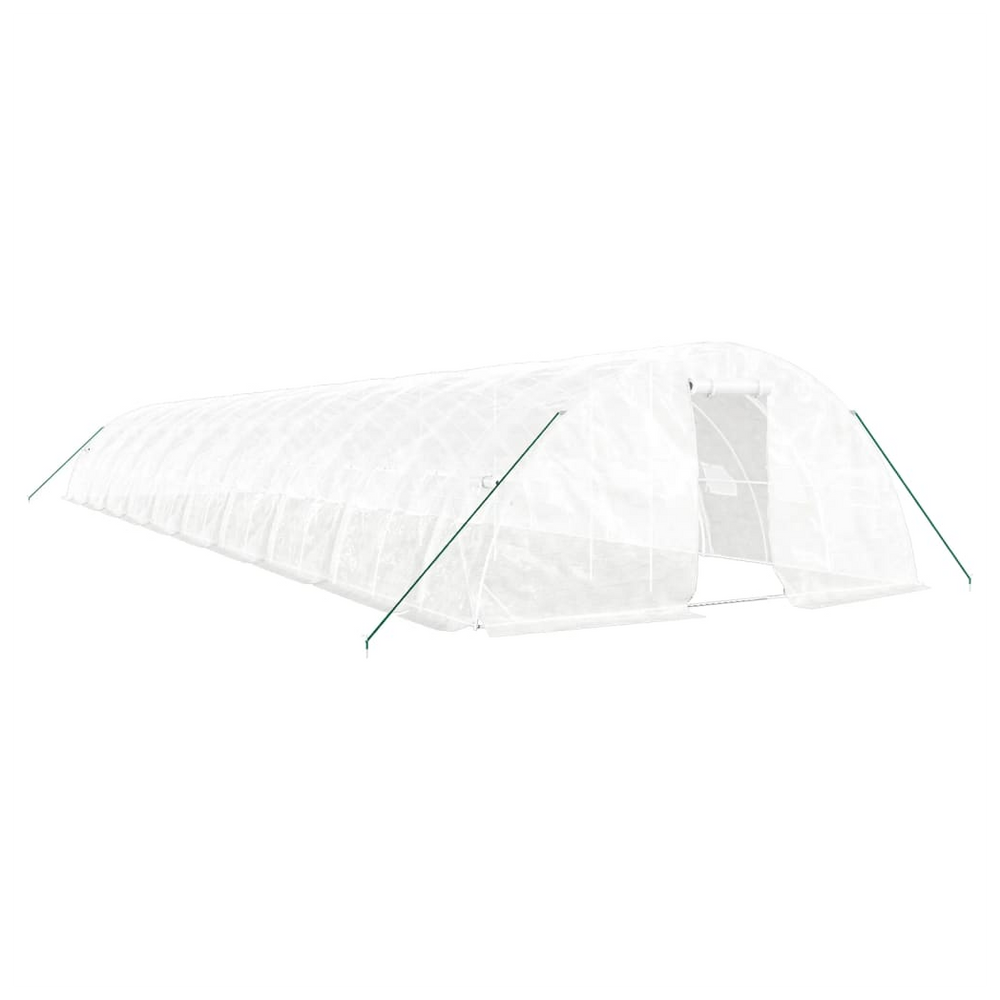 vidaXL Greenhouse with Steel Frame White 100 m² 20x5x2.3 m - anydaydirect