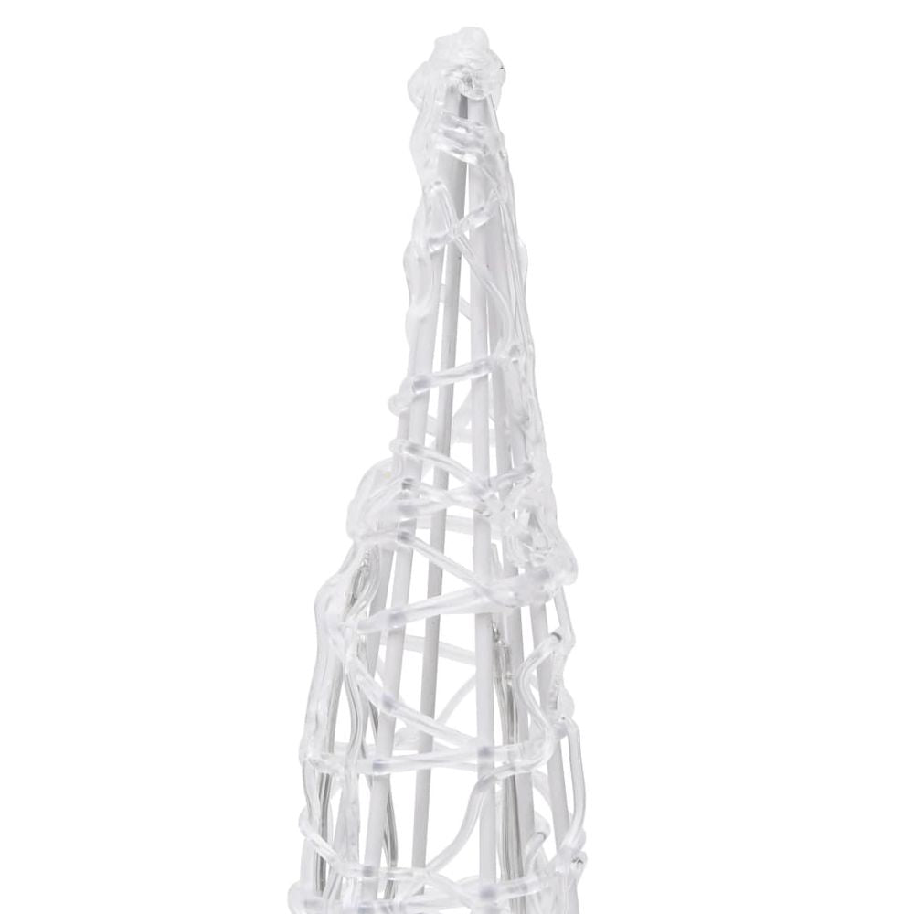 Acrylic Decorative Pyramid LED Light Cone Warm White 60 cm - anydaydirect