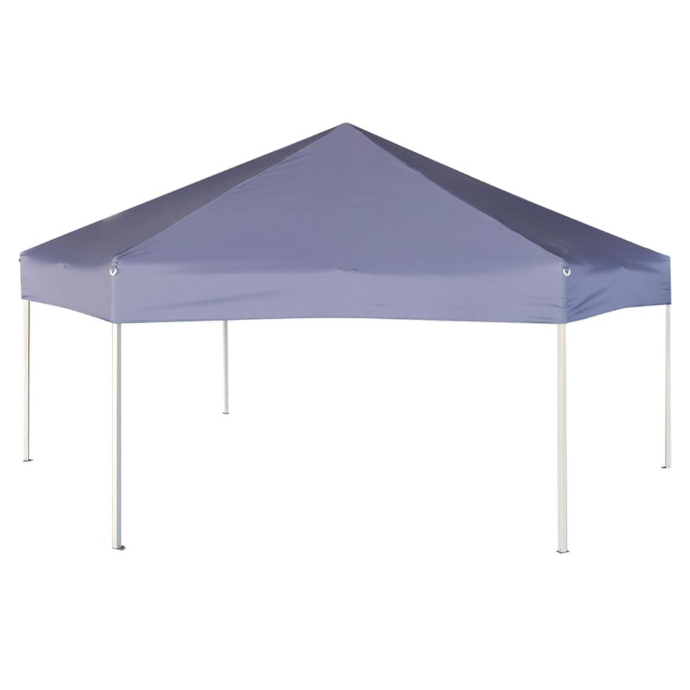 vidaXL Hexagonal Pop-Up Marquee with 6 Sidewalls Dark Blue 3.6x3.1 m - anydaydirect