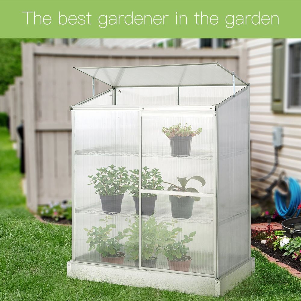 3 Tier Greenhouse Garden Cold Frame Plant Flower Growth 129.5L x 58W x 140H cm - anydaydirect