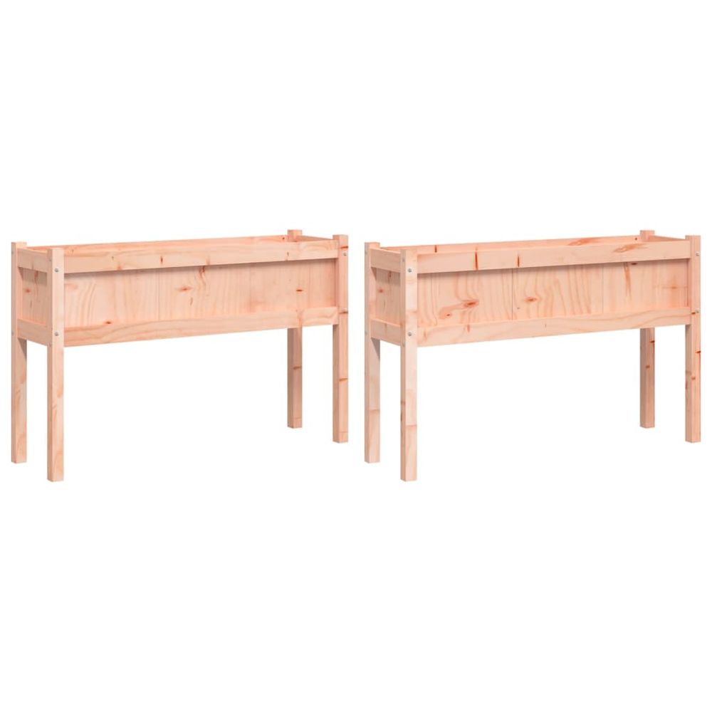 vidaXL Garden Planters 2 pcs with Legs Solid Wood Douglas - anydaydirect