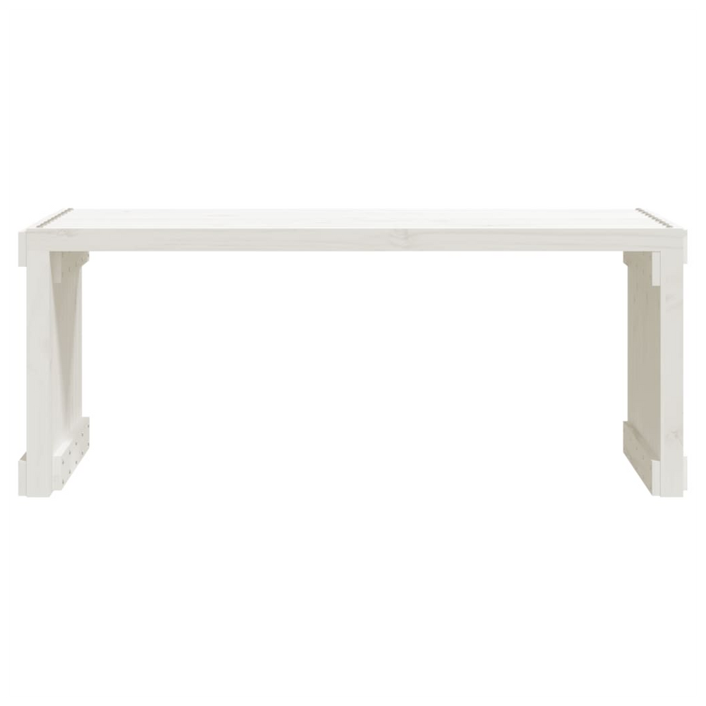 vidaXL Garden Table Extendable White 212.5x40.5x45 cm Solid Wood Pine - anydaydirect