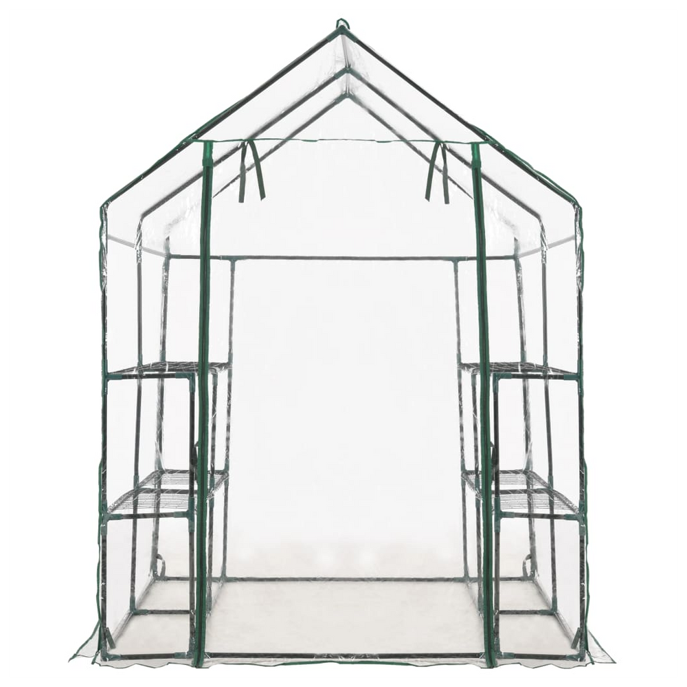 Greenhouse with 8 Shelves 143x143x195 cm - anydaydirect