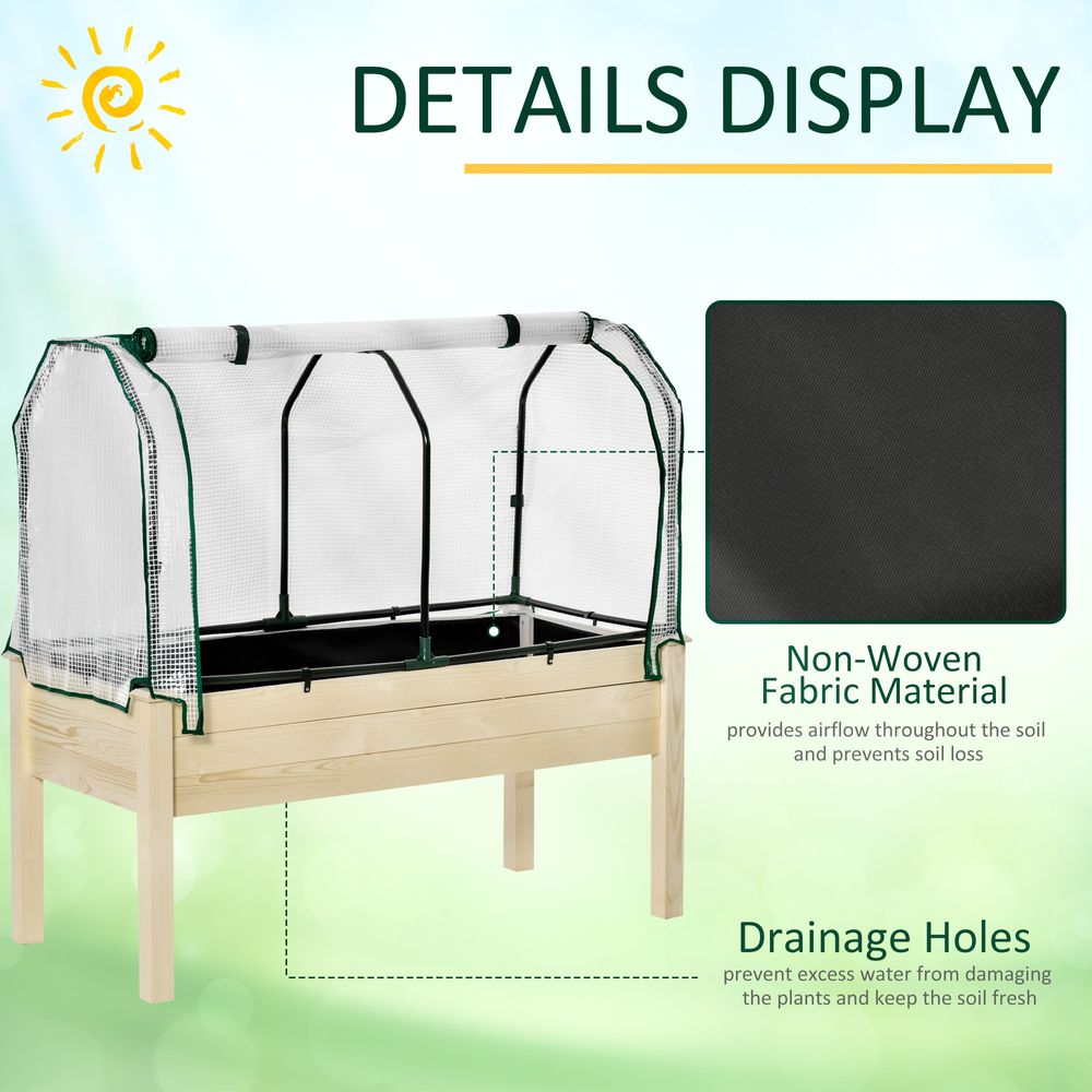 Raised Garden Bed Greenhouse Cover Planter Box - anydaydirect