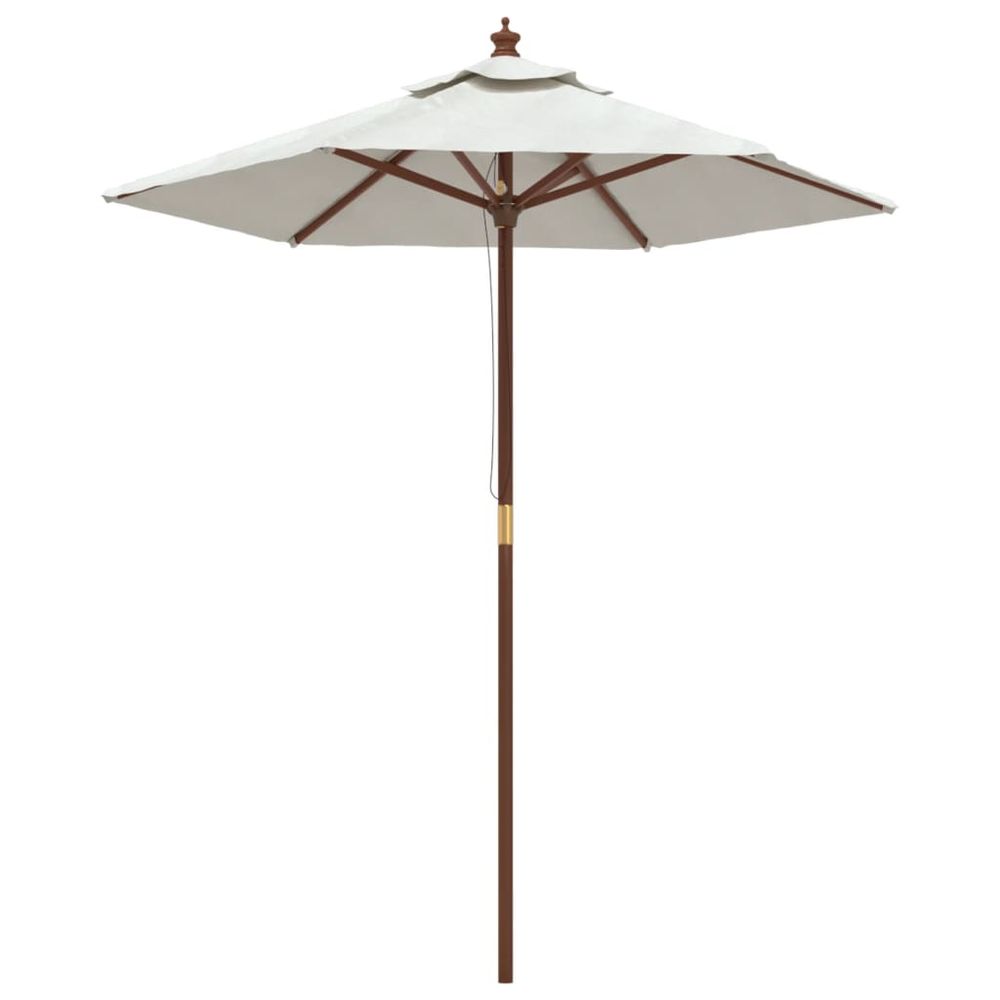 Garden Parasol with Wooden Pole Sand 196x231 cm - anydaydirect
