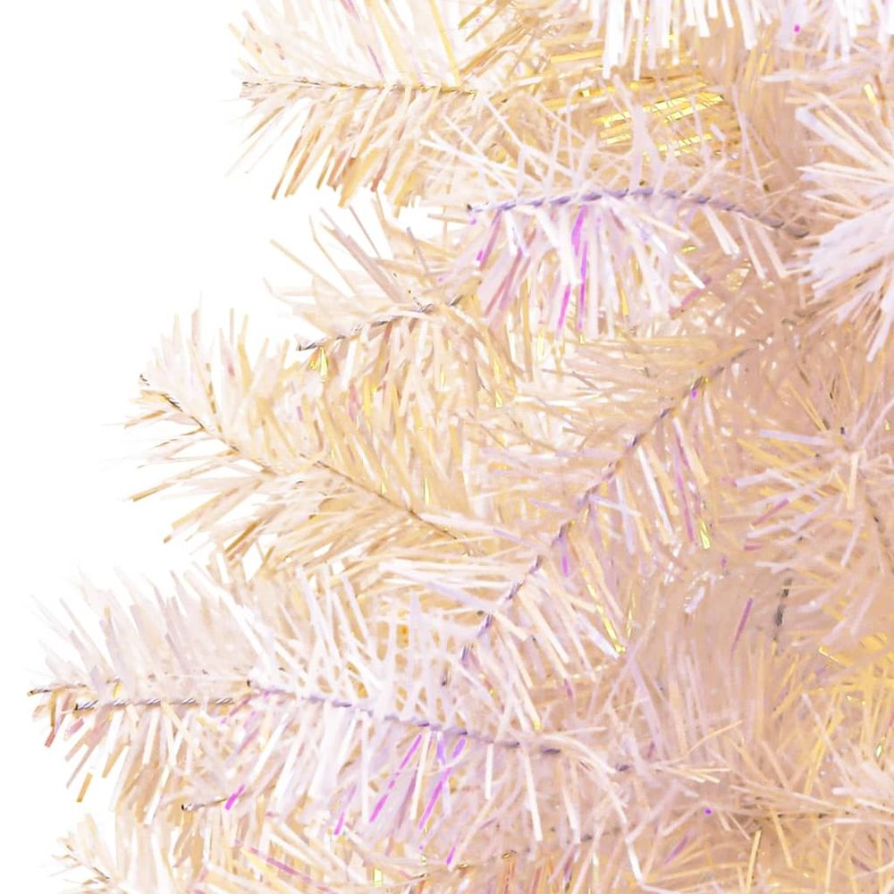 Artificial Christmas Tree with Iridescent Tips White 120 cm PVC - anydaydirect