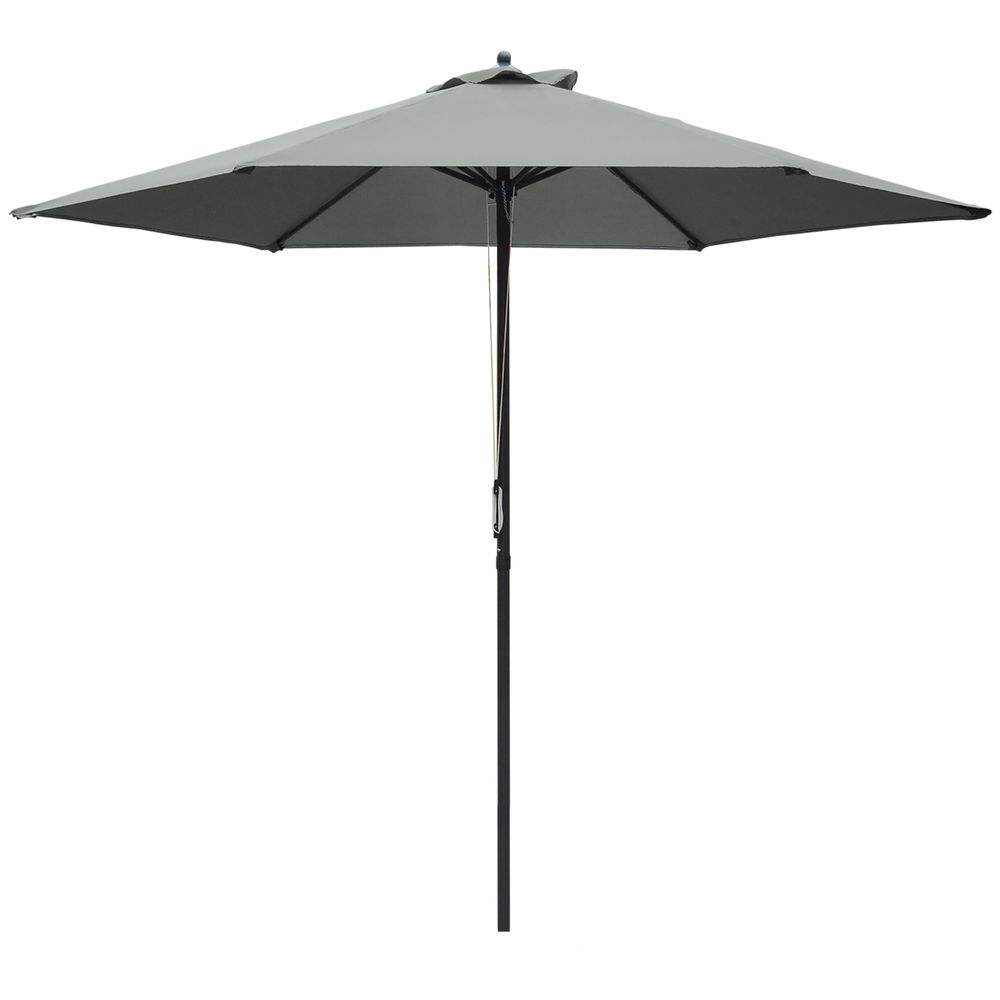 2.8m Umbrella Parasol Dark Grey BASE NOT INCLUDED - anydaydirect