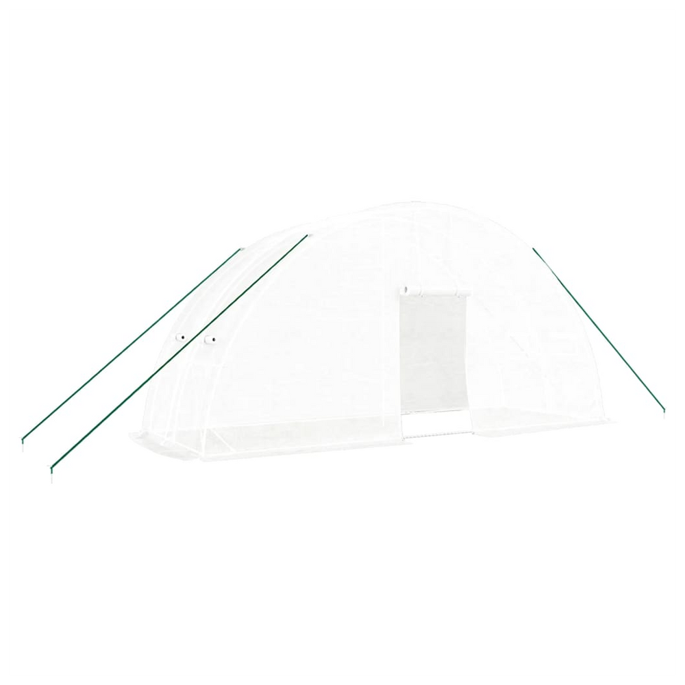 vidaXL Greenhouse with Steel Frame White 12 m² 6x2x2.85 m - anydaydirect