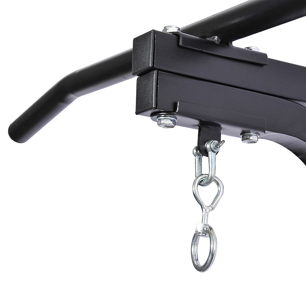 Heavy Punch Bag Hanger Wall Mount Chain Swivel Bracket Bar Steel, Black HOMCOM - anydaydirect