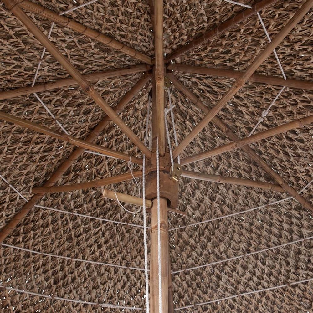 Bamboo Parasol with Banana Leaf Roof 210 cm - anydaydirect
