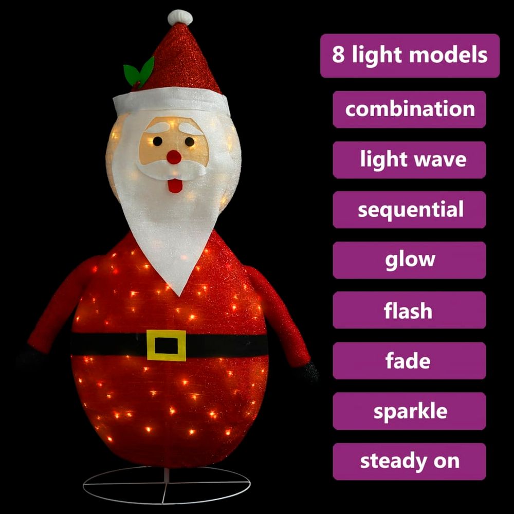 Decorative Christmas Santa Claus Figure LED Luxury Fabric 60cm to 120cm - anydaydirect