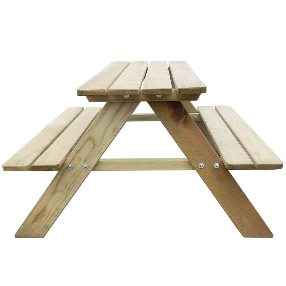 Kid's Picnic Table 89 x 89.6 x 50.8 cm Pinewood - anydaydirect
