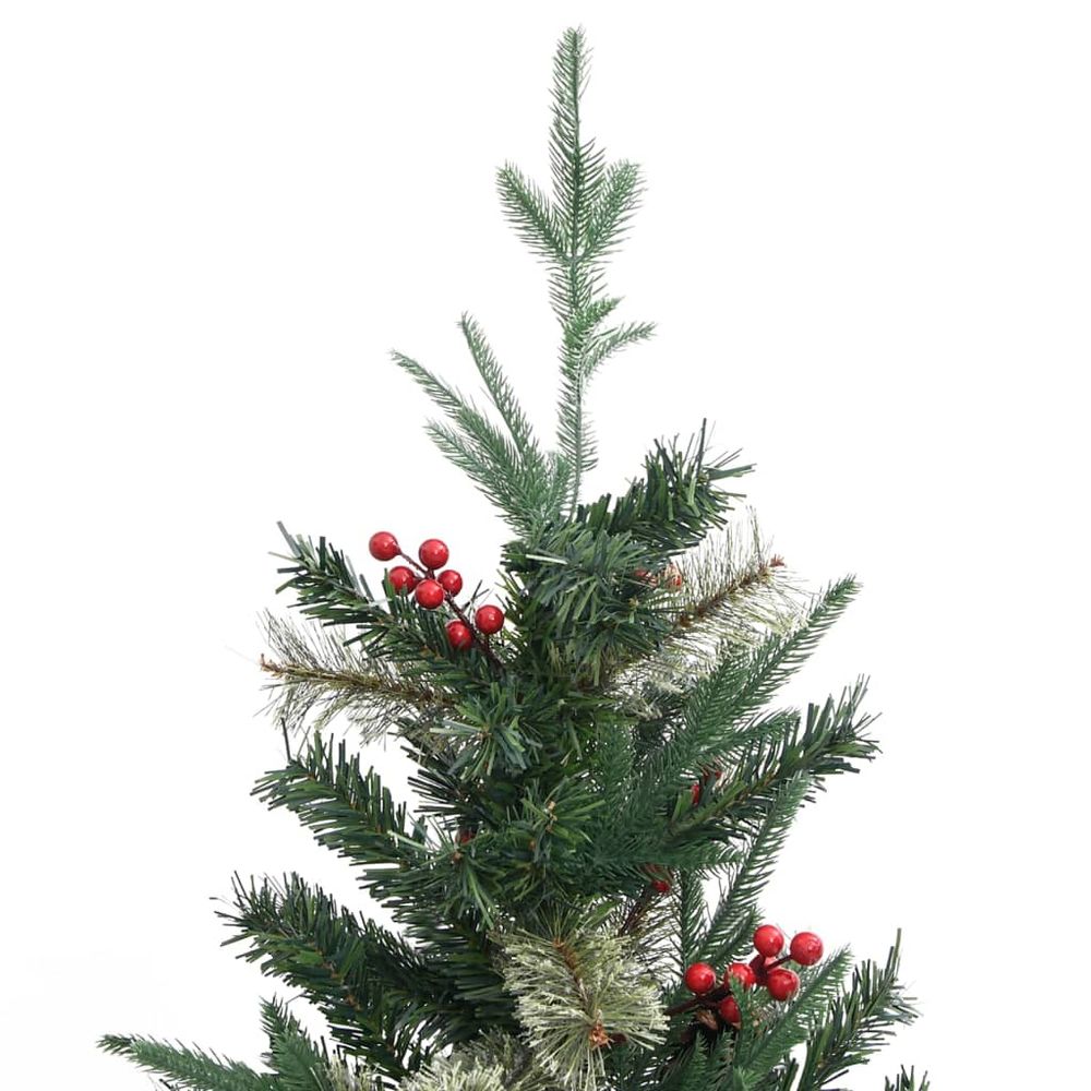 Christmas Tree with Pine Cones Green 120 cm to 225 cm PVC&PE - anydaydirect